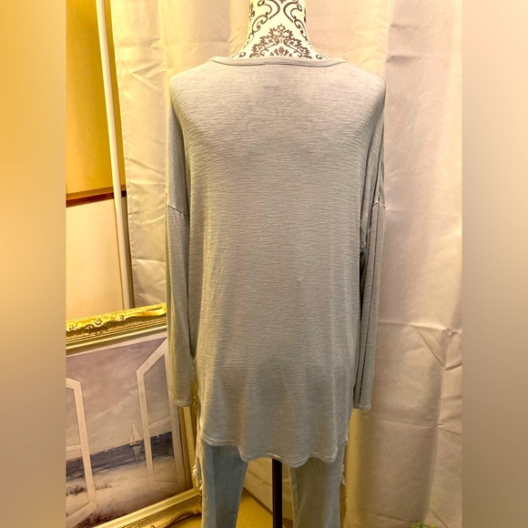 OLD NAVY ~ Luxe Tunic ~ (Small) Silver Sage Heather ~ Long Sleeve T-Shirt - Picture 4 of 9